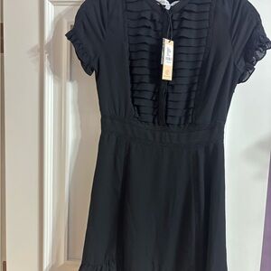 Elegant Black Ruffled Dress